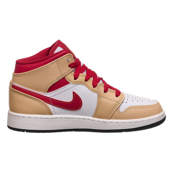 Кросівки жіночі Jordan 1 Mid Light Cardinal Curry (Gs) (554725-201)